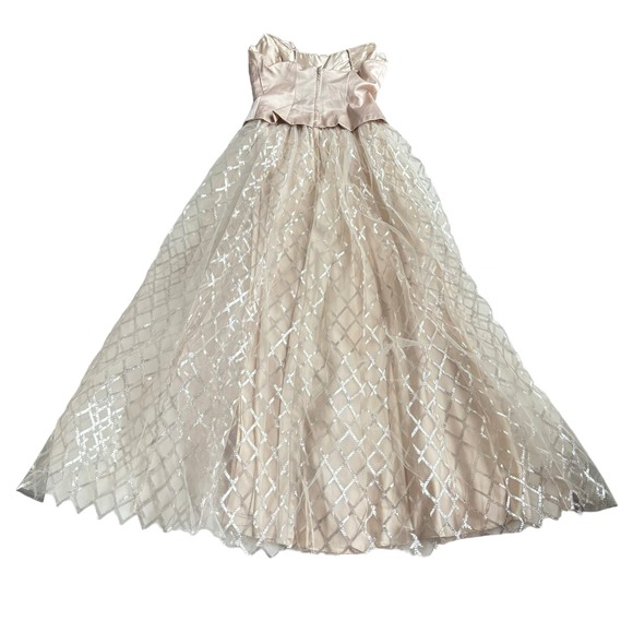 LARALIE VINTAGE PRINCESS BALL GOWN BEADED IN CHAMPAIGN WOMEN SIZE 6/8 - Picture 9 of 13